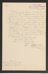 k.k. naturhistorisches Hofmuseum, Intendanzakten 1885-1896 (Hauer), Aktenzahl Z.233/1891, Seite 1